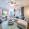 Living area with entries to bedroom, kitchen, foyer